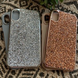 iPhone Xmax, & Xr Brilliance case gold & silver